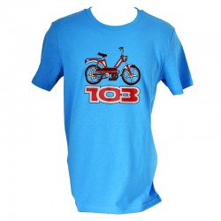 T-Shirt peugeot 103 - azure blue