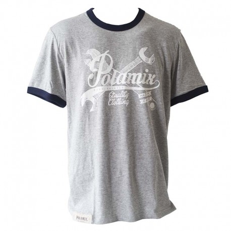 T-Shirt Polamix Hand Printed - Ringer