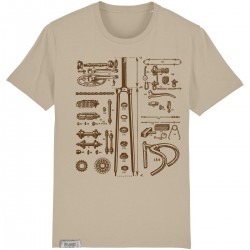 T-Shirt vintge bike - Beige