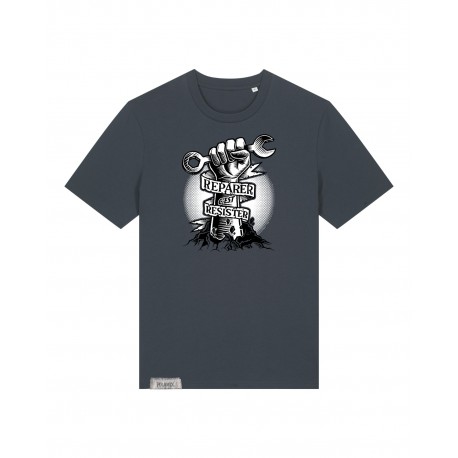 T-Shirt Réparer c'est résister - gris foncé