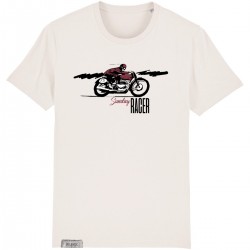 T-Shirt Sunday Racer - blanc
